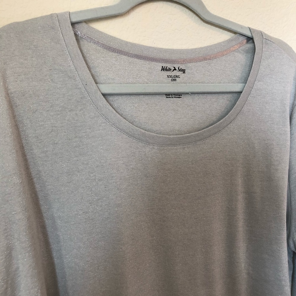 White Stag Shimmery Silver Sweater